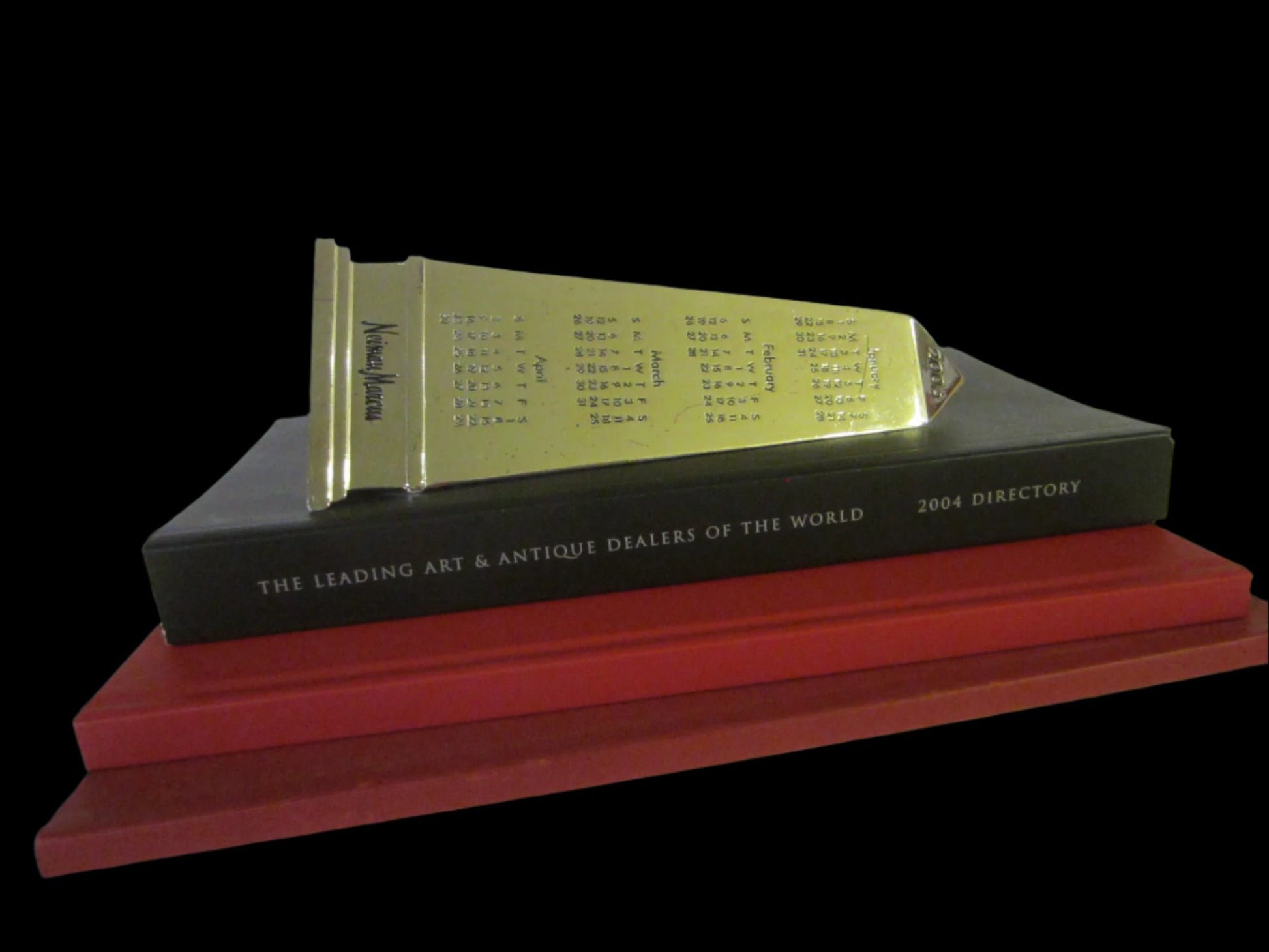 Obelisk Nickel Paperweight 2006 Calendar Neiman Marcus Exclusive - Designer Unique Finds 