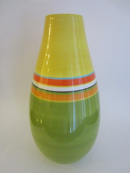 Crate and Barrel Portugal Modern Porcelain Colorful Vase - Designer Unique Finds 