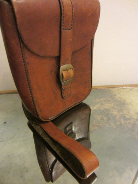 Postman Messenger Tan Leather Mid Century Satchel Brass Buckle - Designer Unique Finds 
 - 7