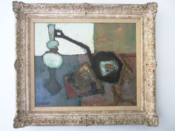 Claude Venard French Still Life Abstract Oil On Canvas - Designer Unique Finds 