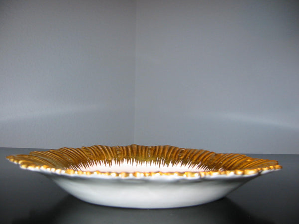 Marboro Italy Sunburst Porcelain Collector Plate Gilt Decorated - Designer Unique Finds 