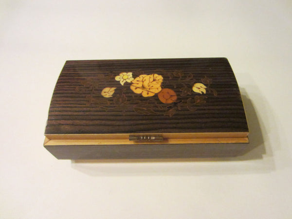 Musical Jewelry Box Maple Marquetry Japan Sanyo - Designer Unique Finds 