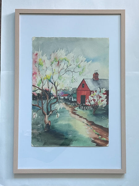 New Hampshire Jean Bellamy Impressionist Signed Watercolor