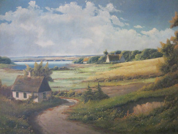 E Birk Dutch Landscape Impressionist Signed Oil On Canvas