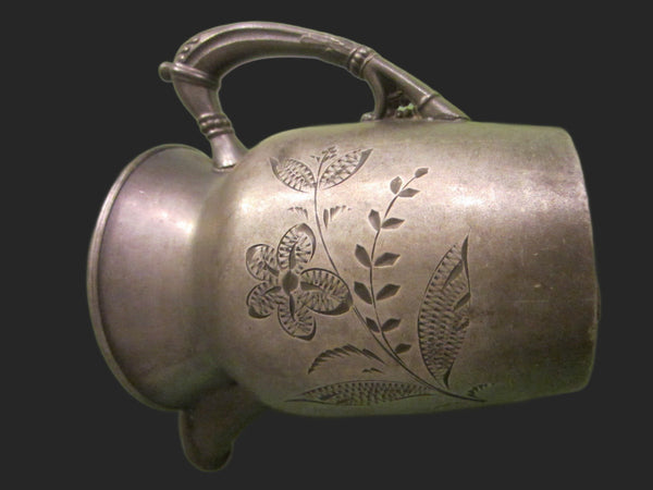 Albany Silver Plate Co Cream Jug Floral Etching - Designer Unique Finds 
 - 3