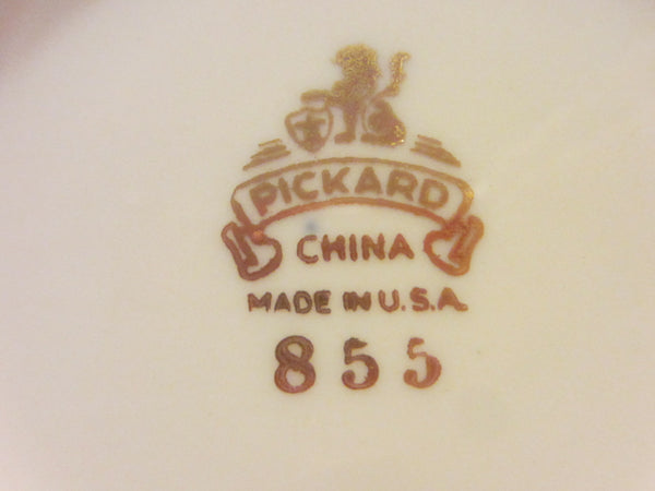 Pickard China Vase Made in USA Gold Encrust Flowers Trade Mark 855 - Designer Unique Finds 