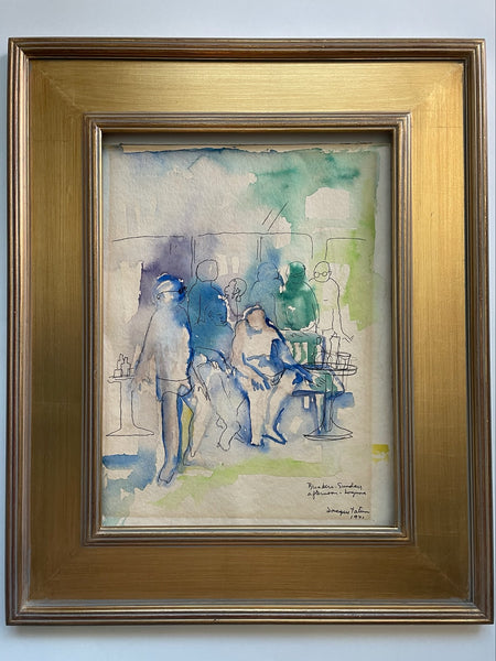 Jacque Tatum Brunch Sunday Afternoon Laguna Watercolor Gouache
