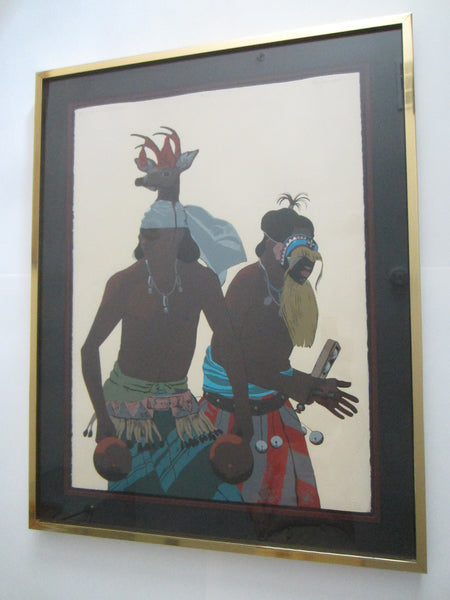 Louis De Mayo Signed Serigraph Limited Edition The Yaqui Deer Dancer