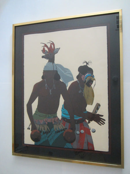 Louis De Mayo Signed Serigraph Limited Edition The Yaqui Deer Dancer