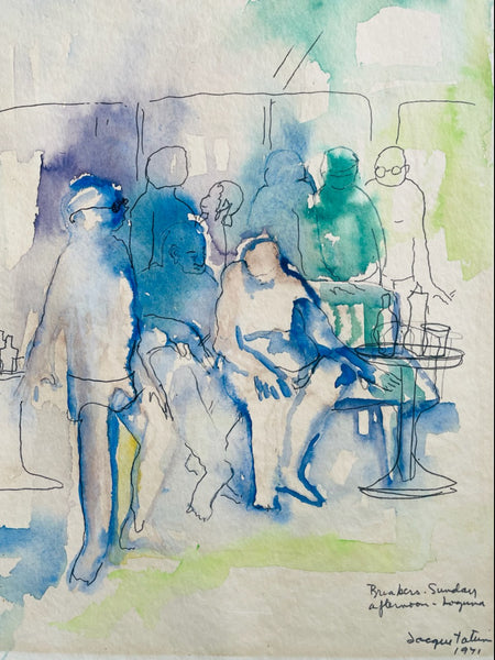 Jacque Tatum Brunch Sunday Afternoon Laguna Watercolor Gouache
