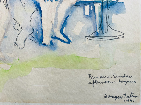 Jacque Tatum Brunch Sunday Afternoon Laguna Watercolor Gouache