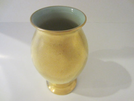 Pickard China Vase Made in USA Gold Encrust Flowers Trade Mark 855 - Designer Unique Finds 