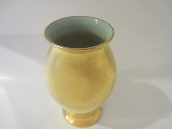 Pickard China Vase Made in USA Gold Encrust Flowers Trade Mark 855 - Designer Unique Finds 
