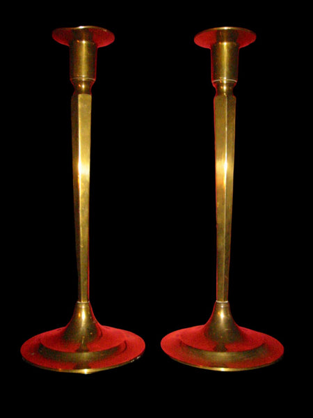 Brass Candlesticks Federal Style