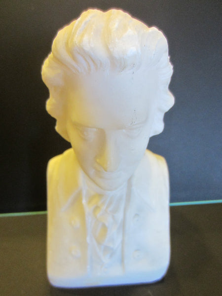 Mozart Classic Portrait Alabaster Bust Austrian Composer Sculpture - Designer Unique Finds 
 - 3