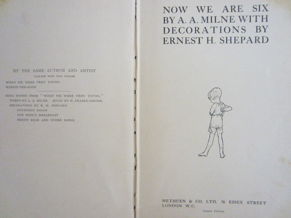 AA Milne Now We Are Six Book Decorated By Ernest H Shepard Winnie The Pooh - Designer Unique Finds 