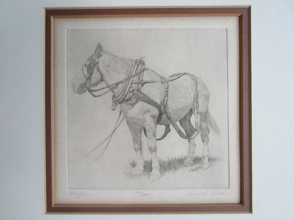 Gualoh Gerald Lubeck Equestrian Signed Lithograph LE Titled Muffin