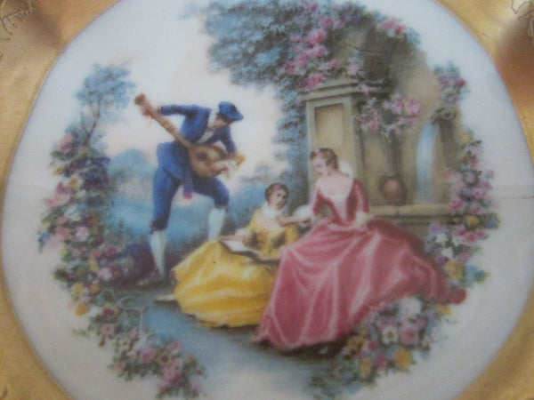 Pickard China Romantic Victorian Gold Dish With Handles And Signatures - Designer Unique Finds 