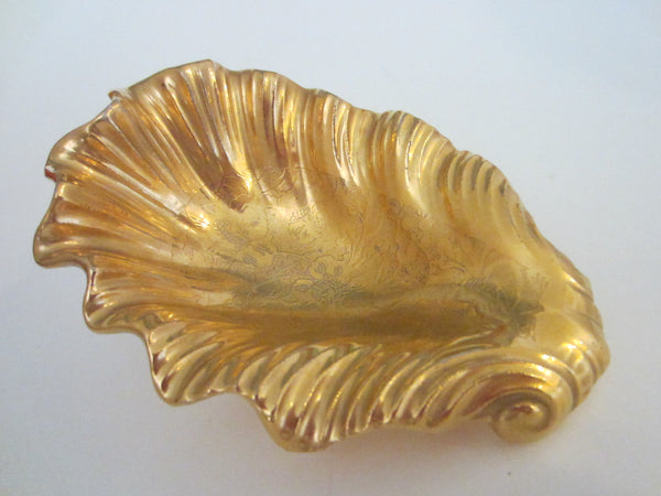 Stouffer Fine China Gold Leaf Bon Bon Dish With Gold Registered Trade Mark - Designer Unique Finds 