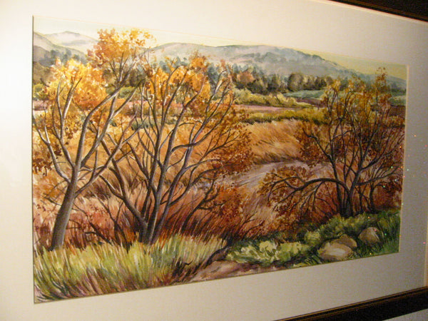 California University Of Irvine Landscape Watercolor Signed Leslie Avalos - Designer Unique Finds 
 - 3