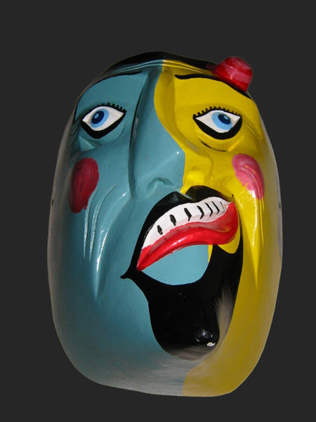 Composition Mask Modern Impressionist Signed Dated - Designer Unique Finds  - 4