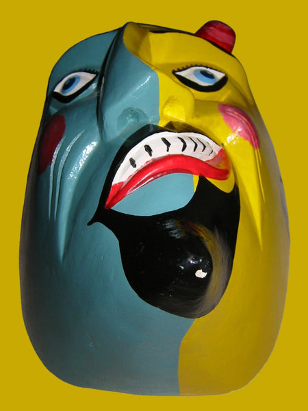 Mexican Composition Mask Modern Impressionist Signed Dated - Designer Unique Finds 
 - 6