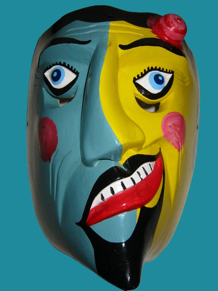 Mexican Composition Mask Modern Impressionist Signed Dated - Designer Unique Finds 
 - 7