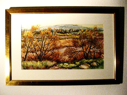 California University Of Irvine Landscape Watercolor Signed Leslie Avalos - Designer Unique Finds 
 - 2