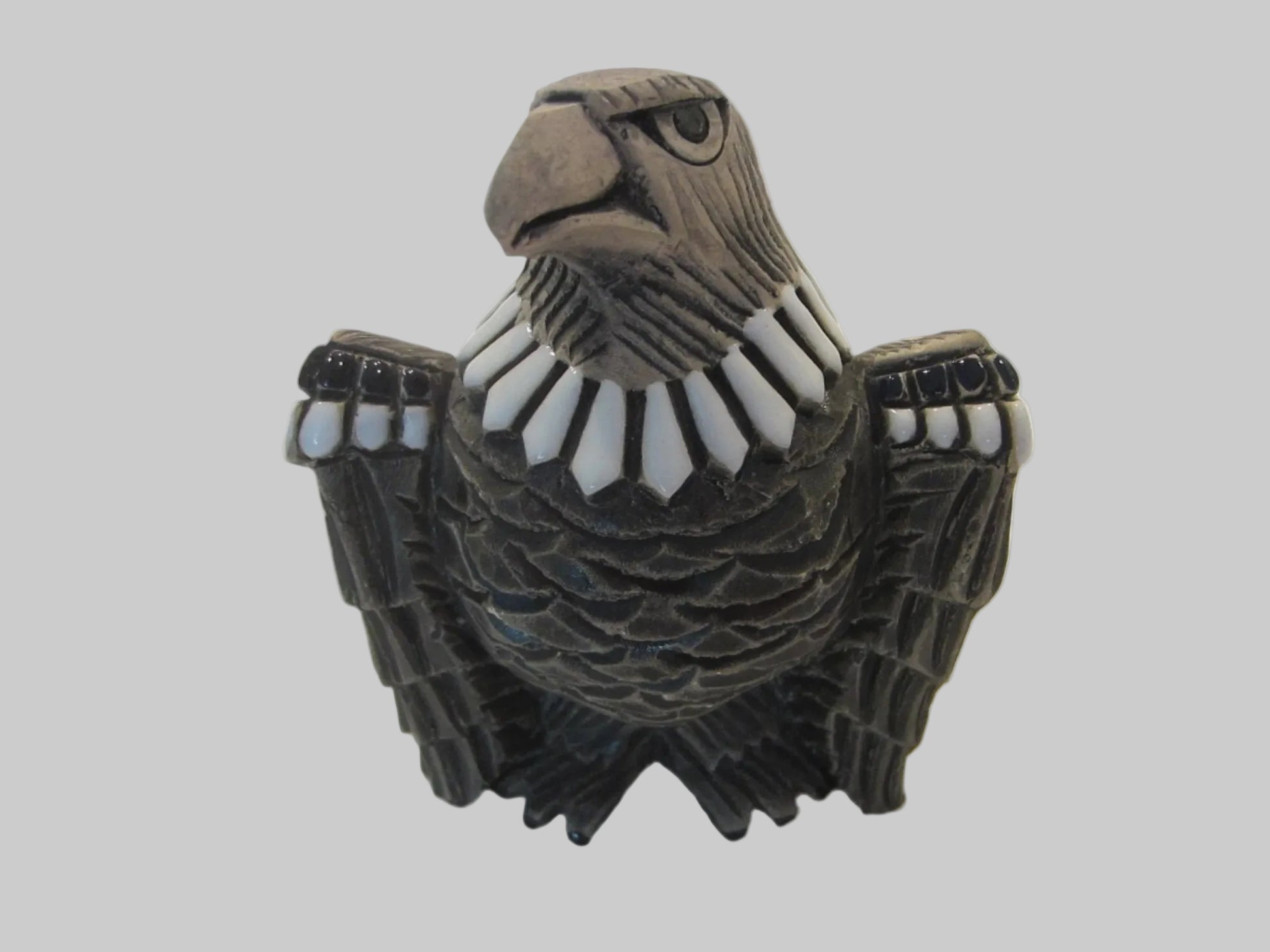 Bald Eagle Native Artesania Rinconada Modern Signed Statue