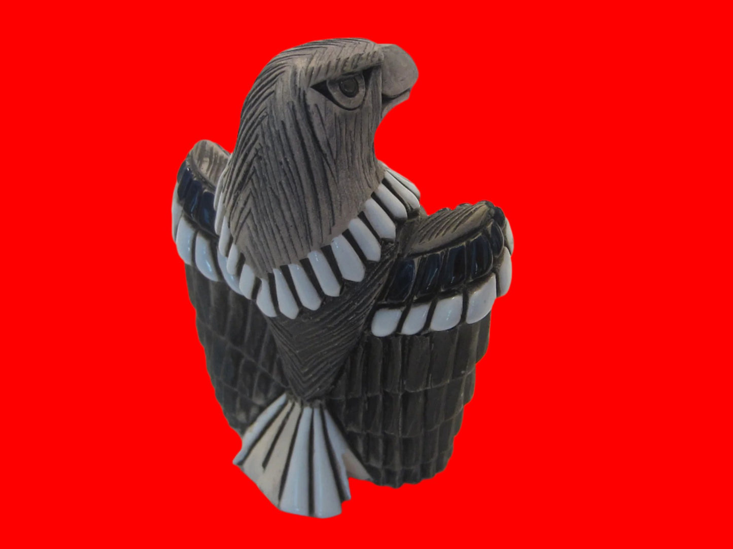 Bald Eagle Native Artesania Rinconada Modern Signed Statue