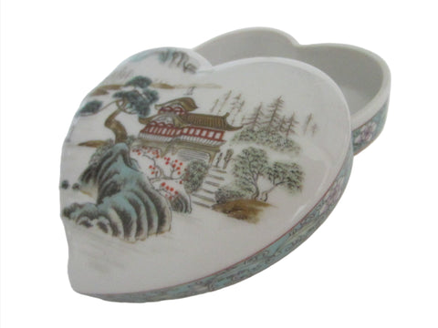 Fine China Exclusive For Ben Rickert Inc. Japan Heart Shaped Box 