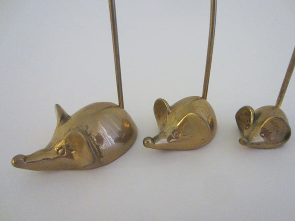 Solid Brass Mice Various Sizes Ring Trees Made in Taiwan