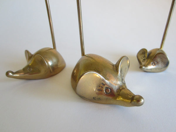 Solid Brass Mice Various Sizes Ring Trees Made in Taiwan
