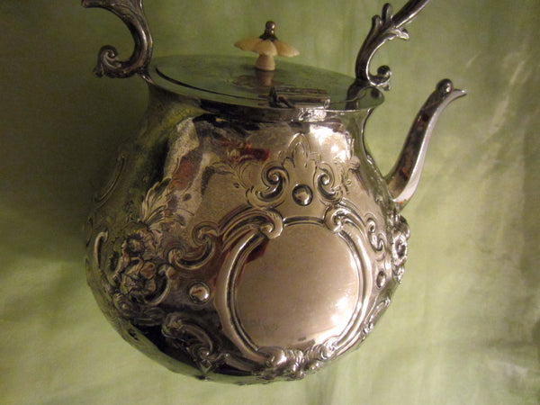 Mappin Brothers London Silver Teapot Kettle Lion Medallions Hallmarks - Designer Unique Finds 
 - 8