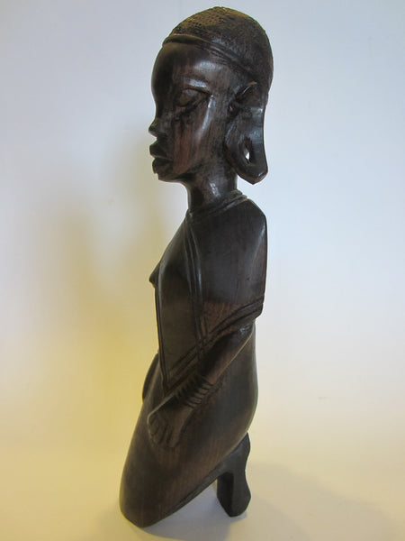 Folk Art Figurative Portrait Carved African Sculpture