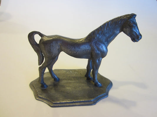 Equestrian Pewter Miniature Folk Art Horse - Designer Unique Finds 