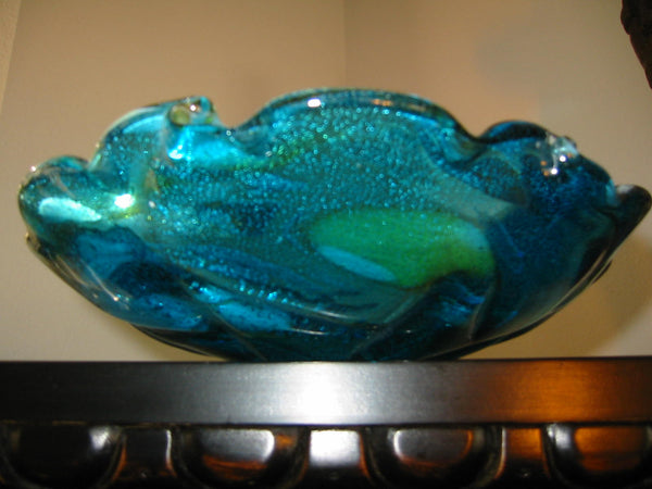 Murano Marbelized Glass Ruffle Bowl Attributed Dino Marten Design - Designer Unique Finds 
 - 4
