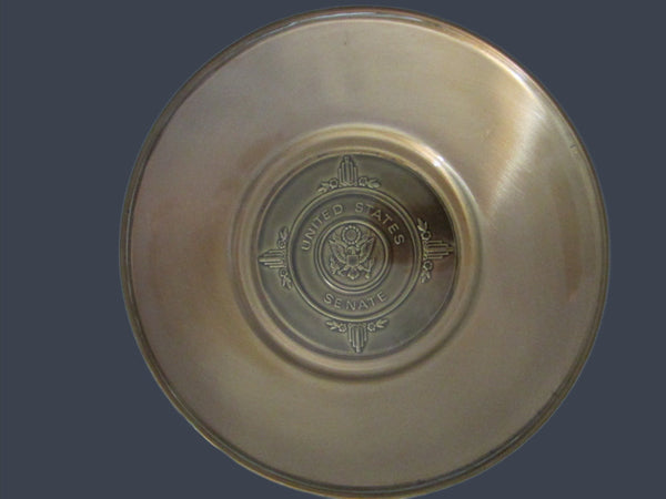 Collector Plates United States Senate Glass Over Brass - Designer Unique Finds 