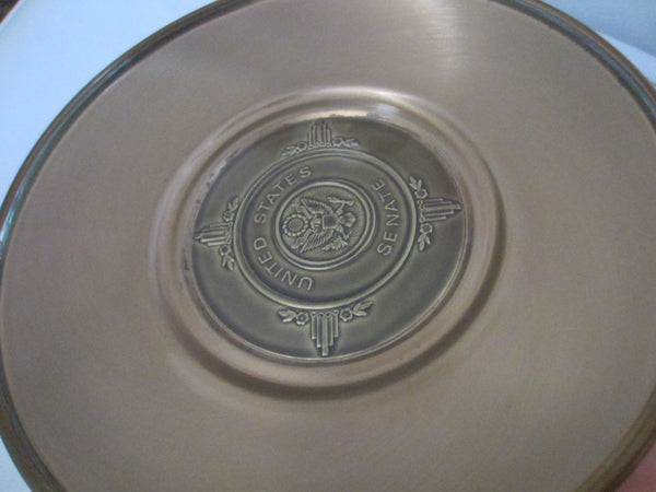Collector Plates United States Senate Glass Over Brass - Designer Unique Finds 