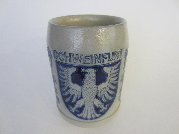 Goebel Merkelbach Salzgiasur Sachs Blue Eagle West Germany Salt Glaze Mug - Designer Unique Finds 