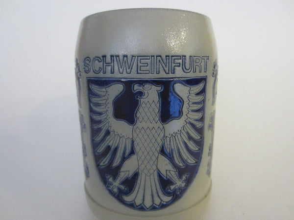 Goebel Merkelbach Salzgiasur Sachs Blue Eagle West Germany Salt Glaze Mug - Designer Unique Finds 