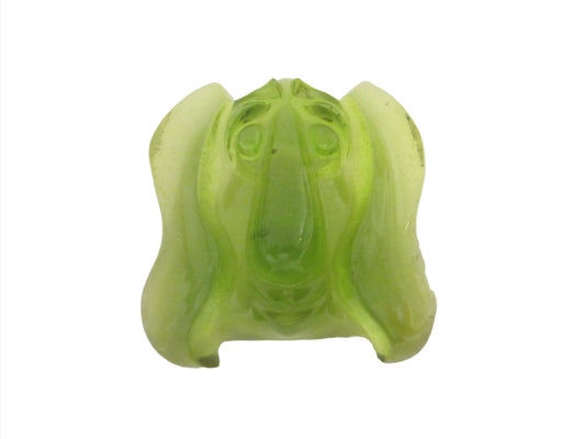 Lucite Droopy Abstract Dog Face Folk Art Mid Century Modern Art 