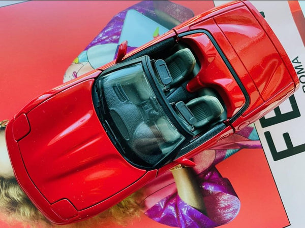 Red Italian Chevy Corvette 1997 Model Car Burago Made In Italy