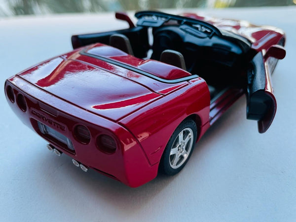 Red Italian Chevy Corvette 1997 Model Car Burago Made In Italy