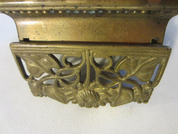 Daisy Brass Stamp Box Sectional Open Work Hinged - Designer Unique Finds 
 - 3