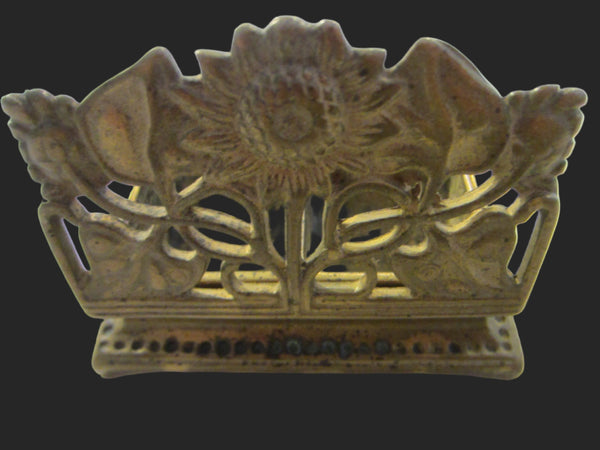 Daisies Brass Open Work Sectional Stamp Box