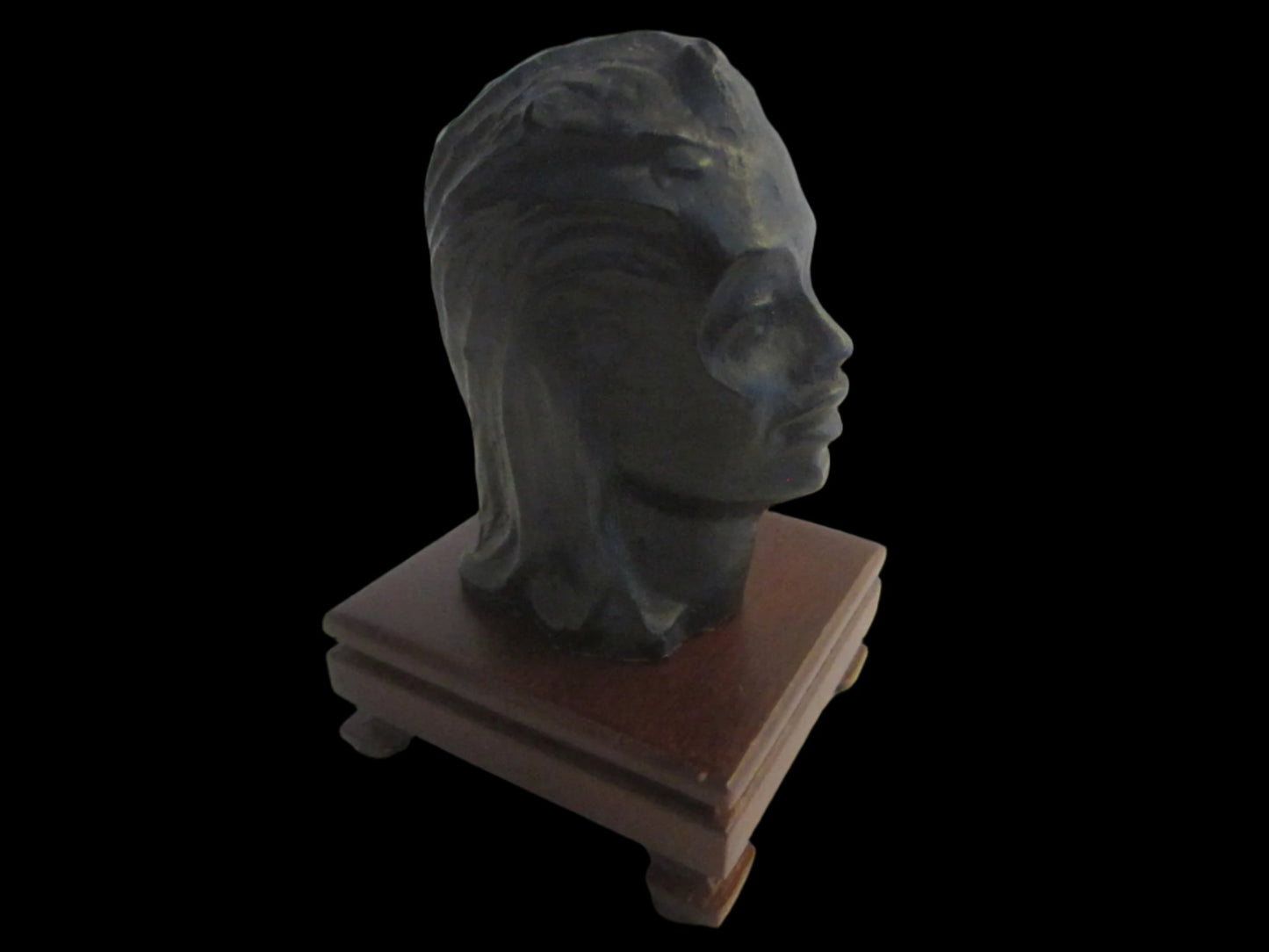 Hawaiian Composed Resin Head On Stand