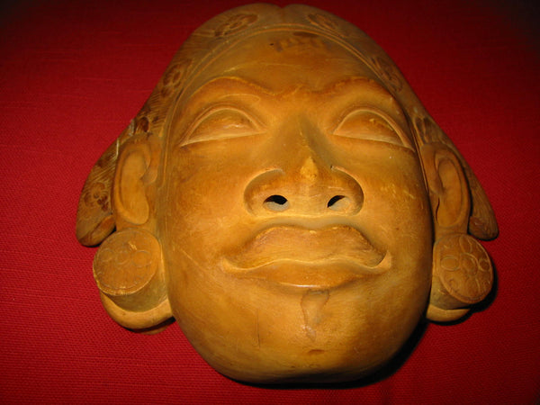 Folk Art Tribal Mask Indonesian Hand Carved Wall Décor