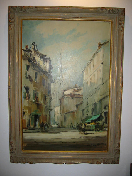 G Frati Italy City View Oil on Canvas Artist Proof - Designer Unique Finds 
 - 2