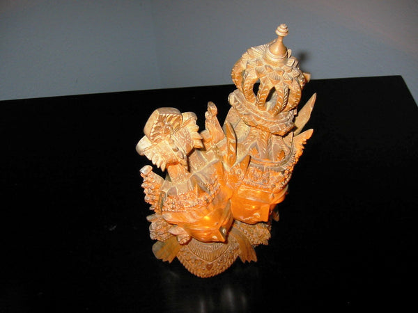 Rama Sita Hand Carved Walnut Statue Romeo Juliette of Bali - Designer Unique Finds 
 - 1